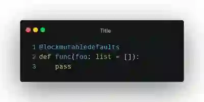 Mutable function defaults