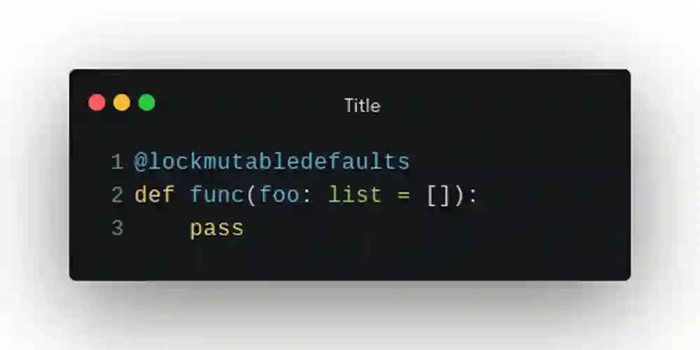 Mutable function defaults